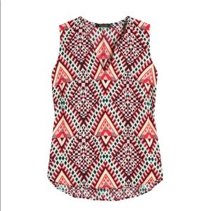 Renee C Jensine split neck blouse.